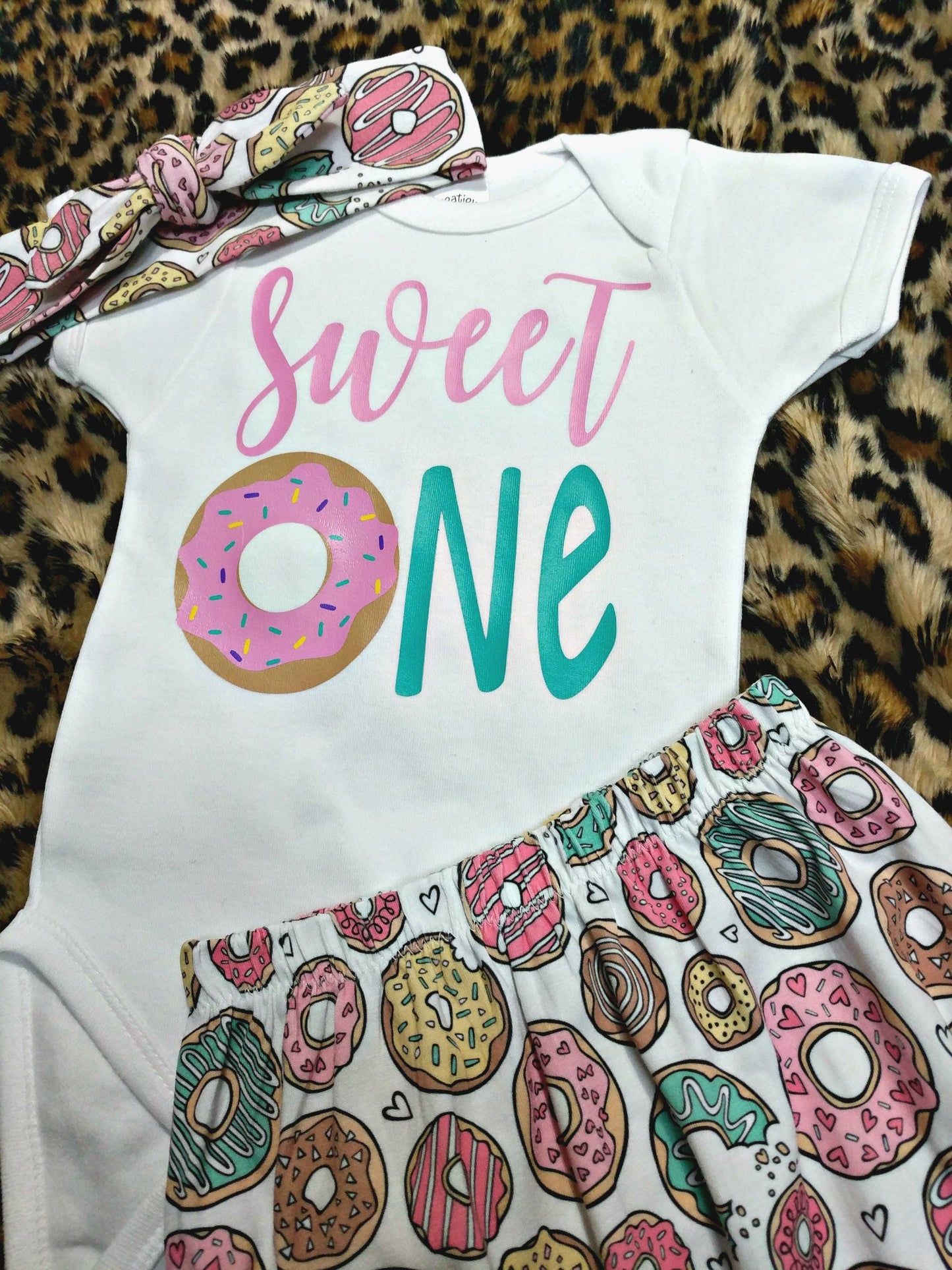 Girls Donut Birthday Outfit / Donut Bloomer + Band + Custom Bodysuit or TShirt/ Donut Birthday Party Outfit,Donut Shorts