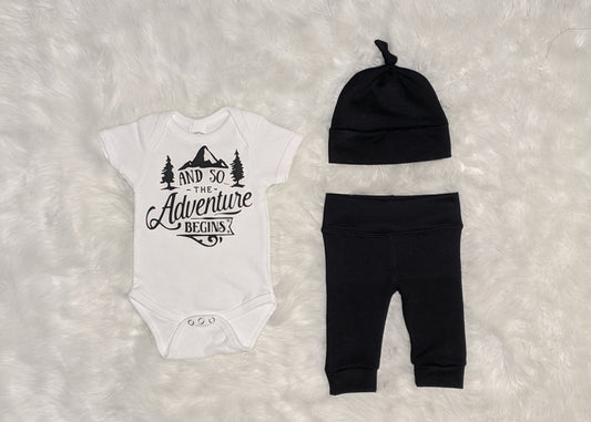 Newborn Hospital Outfit to Bring Baby Home,Pick your Pattern & Bodysuit Design,Custom Name Baby Outfits