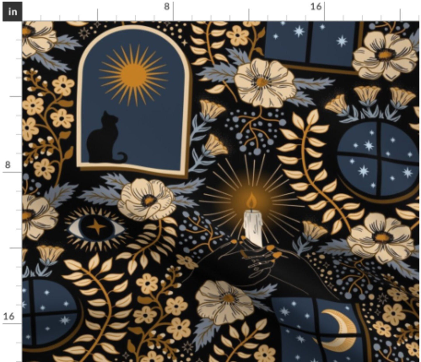 Whimsigoth Gothic Night Swaddle Blanket Band or Hat - Cozy Lights Witchy Baby Carriers Wraps Black Cat All Seeing Eye Emo Baby