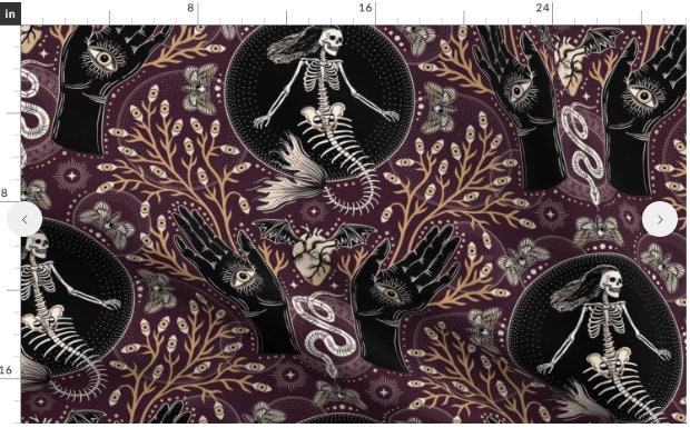 Goth Baby Blanket,Mermaid Skeleton Botanicals Swaddle + Hat or Band,Emo Newborn,Halloween Skull Swaddle