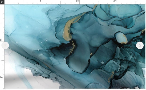 Ocean Blue Baby Blanket, Watercolor Abstract Earth Tones Swaddle + Hat Headband,Turquoise & Gold,Sea Swaddle,Earth Tones Nursery