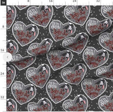 Goth Baby Blanket,Shh Baby Bat Swaddle + Hat or Headband,Alternative Newborn,Gothic Baby Clothing,Witchy Baby Clothing,Halloween Baby