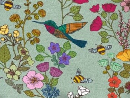 Butterfly Baby Blanket,Hummingbird Floral Swaddle + Hat or Band,Chinoiserie flower garden,Botanicals,Pollinators,Nature Baby Blanket,