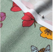 Butterfly Baby Blanket,Hummingbird Floral Swaddle + Hat or Band,Chinoiserie flower garden,Botanicals,Pollinators,Nature Baby Blanket,
