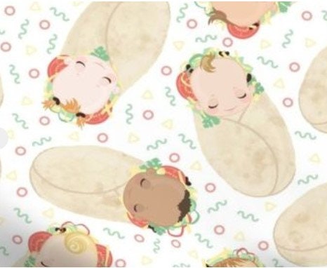 Burrito Baby Swaddle Set,Baby Burritos Blanket + Hat or Headband,Fast Food Baby Blanket,Burrito Taco Blanket,Newborn Tortilla Blanket,