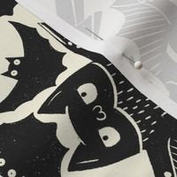 Superhero Baby Blanket with Sidekick Swaddle Hat or Headband - Cat Black White Comic Book Bat Alt Baby Gift