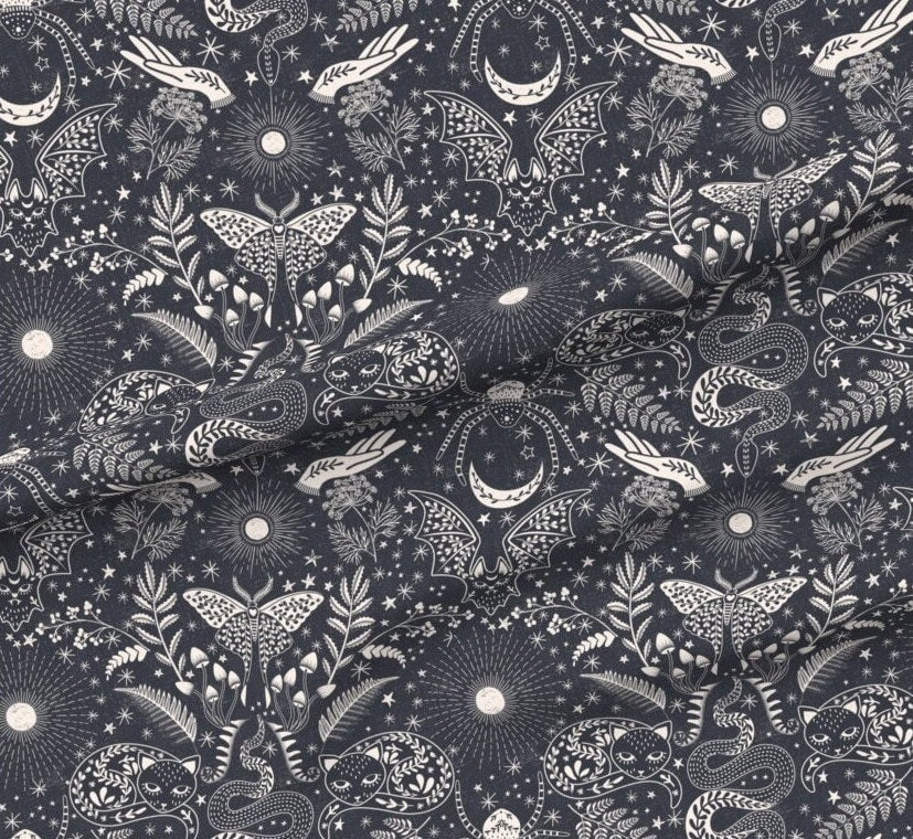 Witchy Baby Wrap Headband or Hat Lunar Moth Sun Stars and More - Newborn Swaddle for Your Little Goth Baby