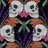 Skull Baby Swaddle Blanket with Matching Hat or Headband in Pastel Goth Colors