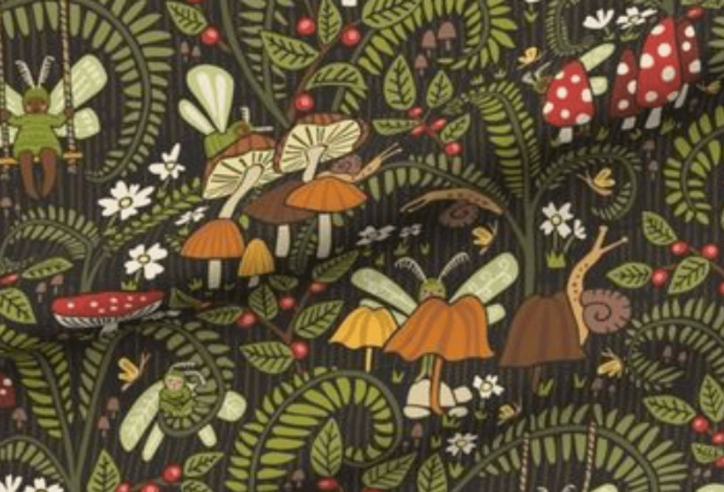 Newborn Mushroom Gift Set,Stretchy for Swaddling + Hat or Headband,Hidden Fairies Mushrooms & Ferns,Woodland Nursery,Scandi,Earthy Tone