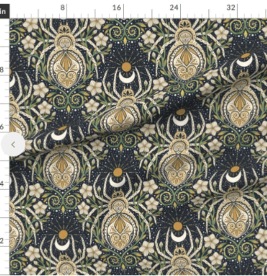 Whimsigoth Spider Garden Swaddle Set - Celestial Moon Baby Stuff Floral Cream  Green - Mystical Goblincore for Soft Stretchy and Dark Cottagecore Styles