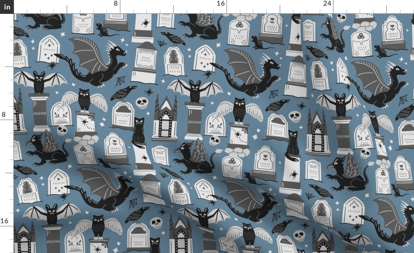 Dragon Baby Swaddle + Hat or Band,WhimsiGoth Baby Stuff,Fantasy Nursery,Gryphon Cat Goth Baby,Blue Slate Soft & Stretch,Bats,