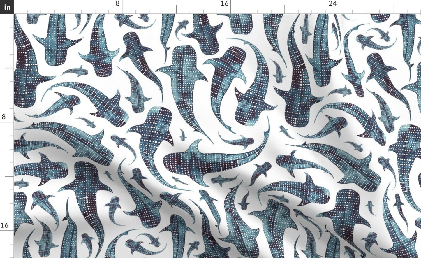 Ocean Swaddle + Band or Beanie,Watercolor Whale Shark Swaddle,Under the Sea,Nautical Newborn,Nature Inspiration,Blue Teal