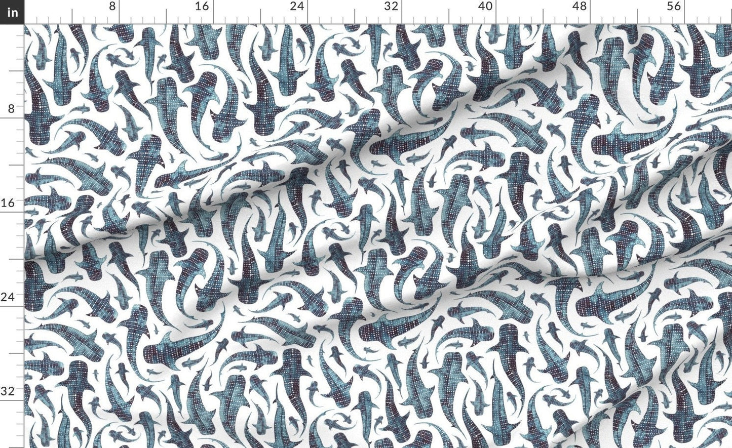 Ocean Swaddle + Band or Beanie,Watercolor Whale Shark Swaddle,Under the Sea,Nautical Newborn,Nature Inspiration,Blue Teal