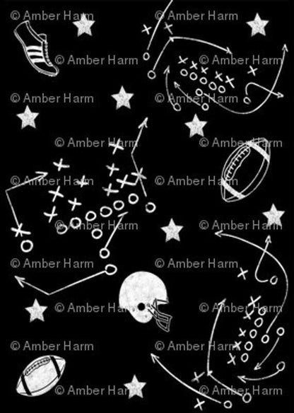 Baby Football Swaddle Set, Baby Blanket in Chalkboard Football + Matching Beanie or Headband,Baby Sports Nursery Decor