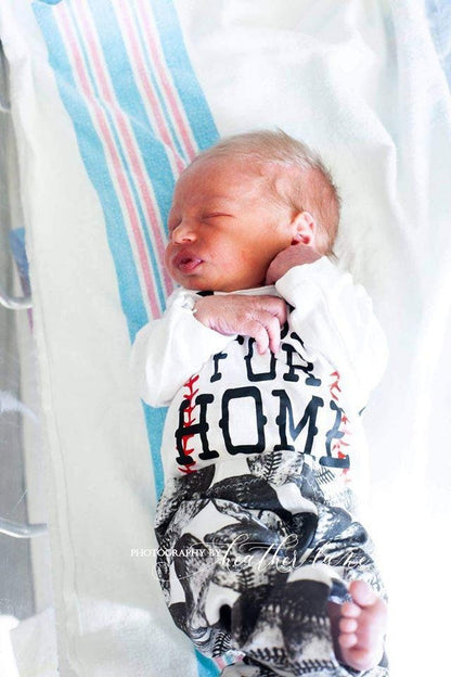 Baby Baseball Clothing,Custom Bodysuit + Black White Baseball Pant + Hat or Headband