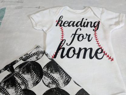 Baby Baseball Clothing,Custom Bodysuit + Black White Baseball Pant + Hat or Headband