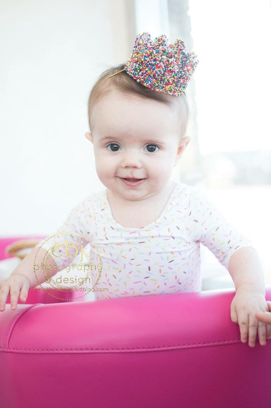 Sprinkles Leotard,Soft + Stretchy Leotard- Multicolor,Cake Smash Outfit,bodysuit,donut birthday,donut baby outfit,cupcake romper