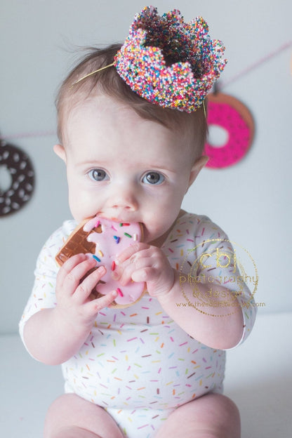 Sprinkles Leotard,Soft + Stretchy Leotard- Multicolor,Cake Smash Outfit,bodysuit,donut birthday,donut baby outfit,cupcake romper