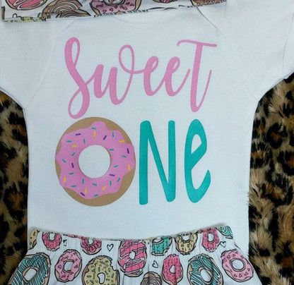 Girls Donut Birthday Outfit / Donut Bloomer + Band + Custom Bodysuit or TShirt/ Donut Birthday Party Outfit,Donut Shorts