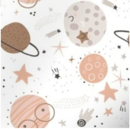 Space Baby Swaddle Set - Outer Space Themed Blanket  HeadbandHat - Sleeping Rabbits or Cute Planets Designs