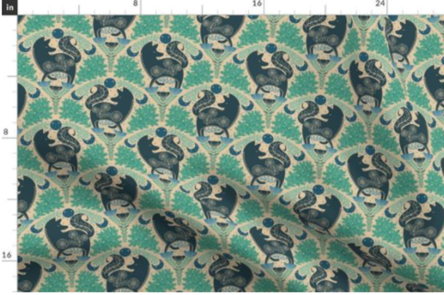 Mystic Forest Fox Newborn Swaddle Set with Matching Hat or Headband - Witchy Celestial Nature Design in Teal  Blue