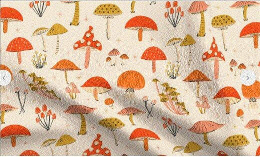 Mushroom Swaddle,Hippie Baby Blanket + Hat or Band,Glittery Red & Gold Vintage Mushroom,Scandi Nursery,Boho Baby Clothes