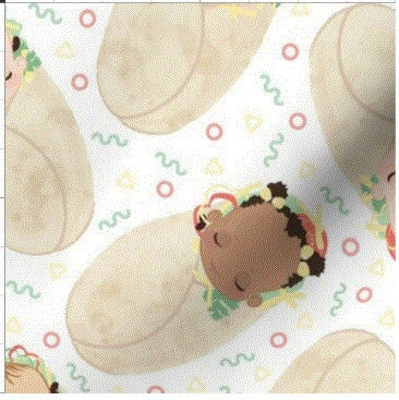 Burrito Baby Swaddle Set,Baby Burritos Blanket + Hat or Headband,Fast Food Baby Blanket,Burrito Taco Blanket,Newborn Tortilla Blanket,