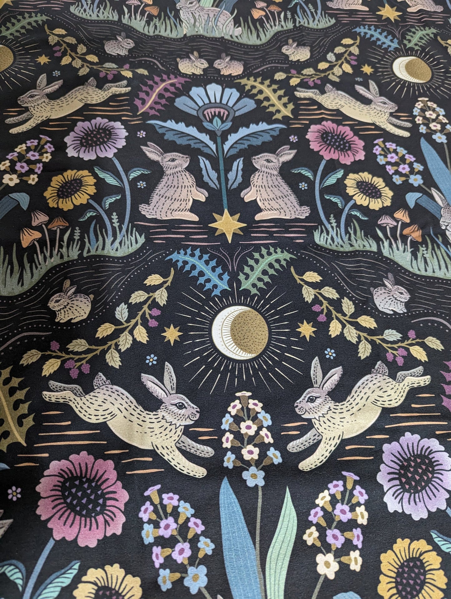 Woodland Swaddle Set - Rabbit Blanket Mushroom Wrap Witchy Cottagecore Accessories