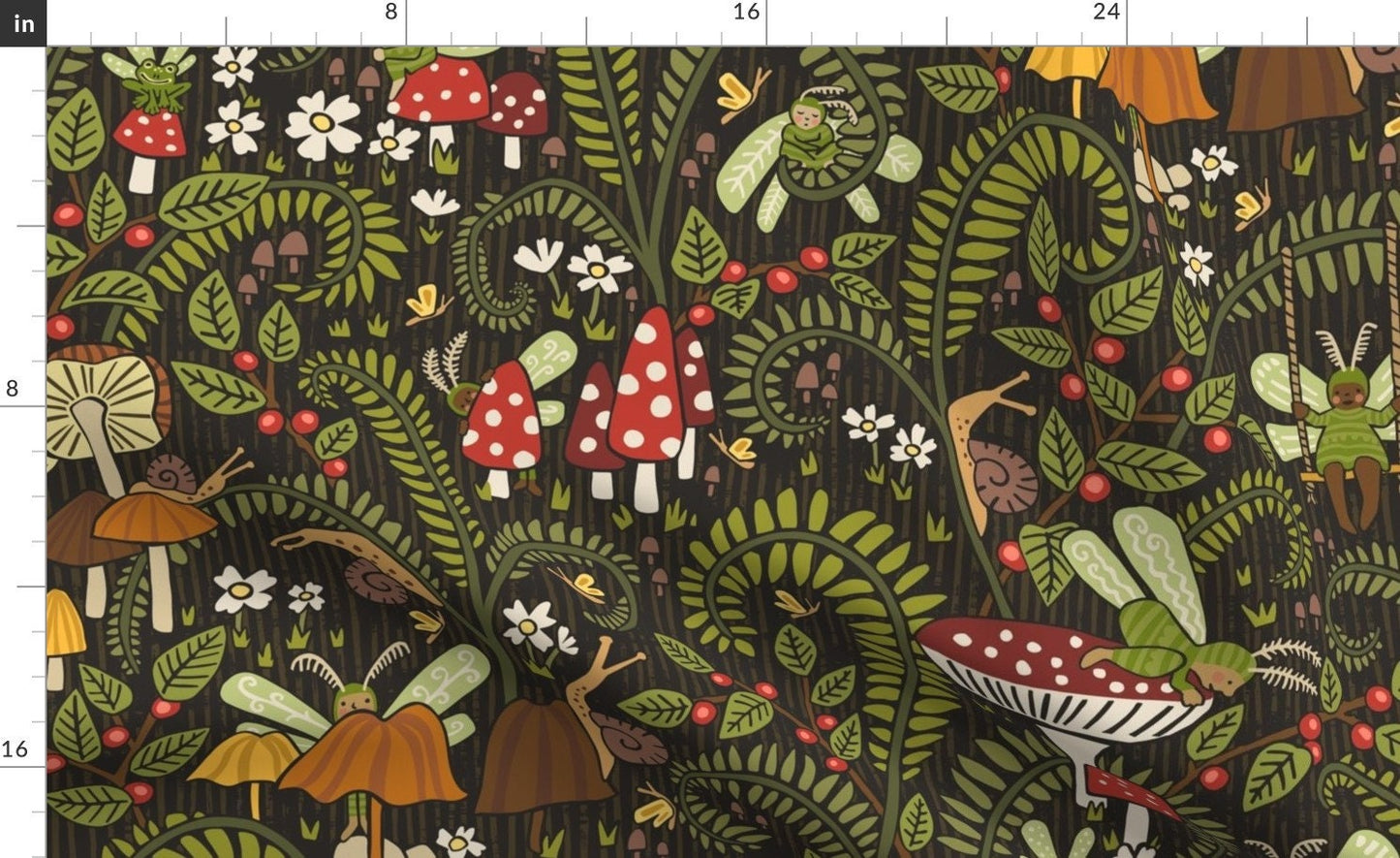 Newborn Mushroom Gift Set,Stretchy for Swaddling + Hat or Headband,Hidden Fairies Mushrooms & Ferns,Woodland Nursery,Scandi,Earthy Tone