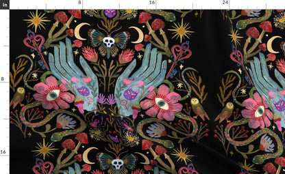 Dark Gothic Baby Blanket + Hat,Witchcraft Dark Academia,Watercolor Floral,Horror Baby Stuff,Skull All Seeing Eye,Celestial Sun Stars