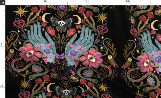 Dark Gothic Baby Blanket + Hat,Witchcraft Dark Academia,Watercolor Floral,Horror Baby Stuff,Skull All Seeing Eye,Celestial Sun Stars