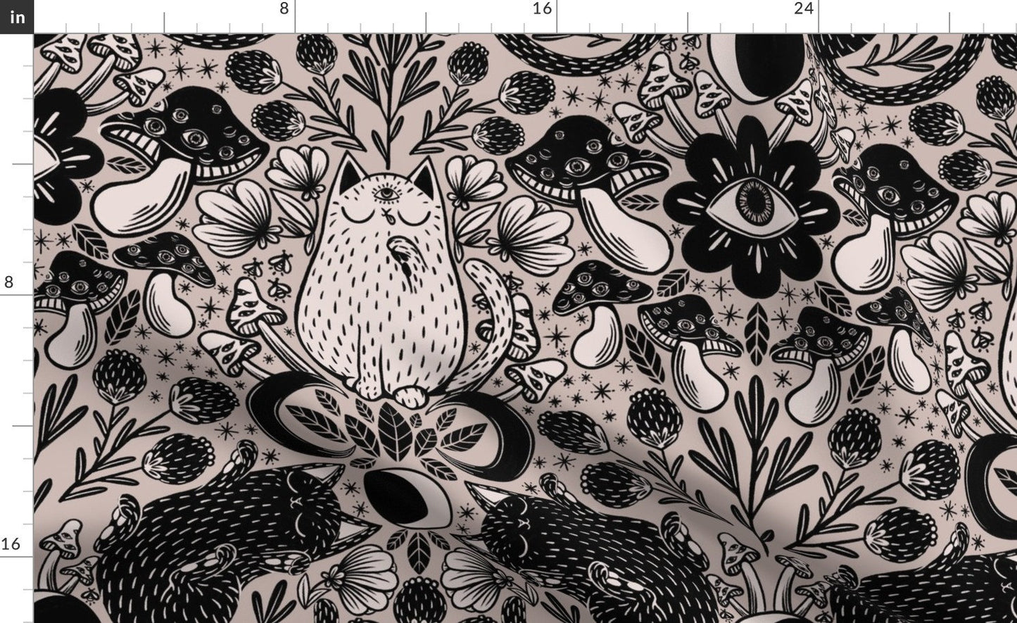 Goth Baby Stuff,Real Cool Cat + Headband or Hat,Kawaii Emo Baby,Whimisigoth psychedelic third eye,Mushroom Baby Blanket,